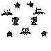 Ovee Lando Black Cat Bat Star Balloons Birthday Party Decoration set of 17