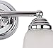 7Pandas Bathroom Vanity Light Fixtures, 2-Light Chrome Wall Sconce Lighting, Modern Wall Lights with Frosted Glass Shade, Porch Wall Lamp for Living Room, Bedroom, Restroom, Hallway
