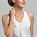 The Pearl Source 14K Gold 7.5-8mm AAA Quality Round White Akoya Cultured Pearl Necklace, Bracelet & Earrings Set in 18
