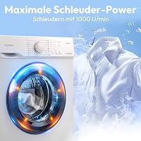 Bomann® Waschmaschine 6kg | max. 1000 U/Min. | 5 Jahre Motor-Garantie | bürstenloser DC-Motor: effizient, leise und langlebig | Temperatur bis zu 90°C | 16 Programme | Washing Machine | WA 7161 – Ansicht 5