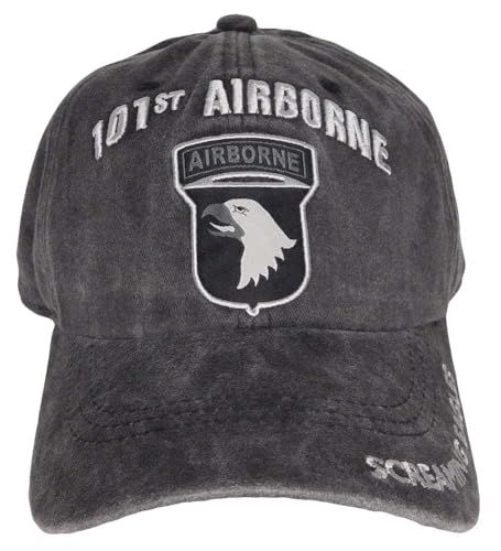 US Army 101st Airborne Screaming Eagle Grey Embroidered Hat miniatura 3