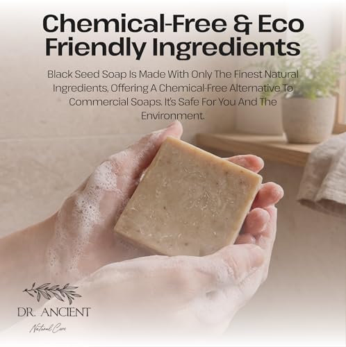 Image of Dr. Ancient Black Seed Soap Bar - Organic, Natural, Vegan Handmade Soap with Black Seed Oil for Deep Cleansing and Hydration, Chemical-Free and Eco-Friendly, Suitable for All Skin Types