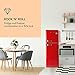 KLARSTEIN Audrey Retro - Retro Fridge-Freezer Combination, Fridge Freezer, Fridge and Freezer, Refrigerator, Infinitely Variable Cooling Capacity, Interior Lighting, 41 dB Operating Noise, Red