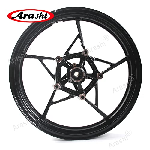 Arashi 17 Inch Wheel Rims Front and Rear for Kawasaki Ninja 400 Z400 EX400 (ABS include) 2018-2023 Motorcycle Replacement Accessories Gloss Black 2019 2020 2021…