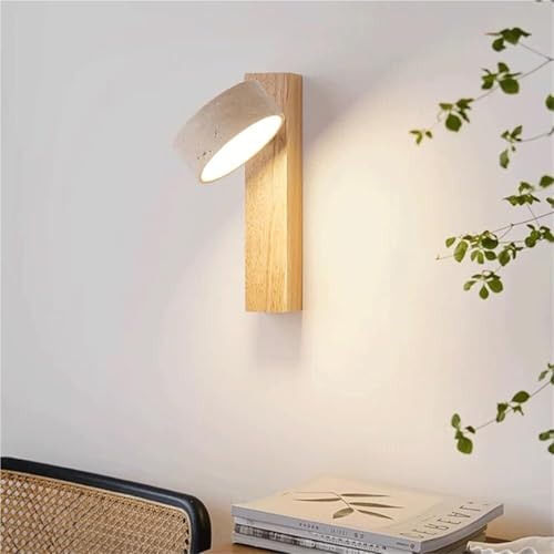 Lámpara de lectura de cabecera con rotación y luz LED cálida de 3000K 7