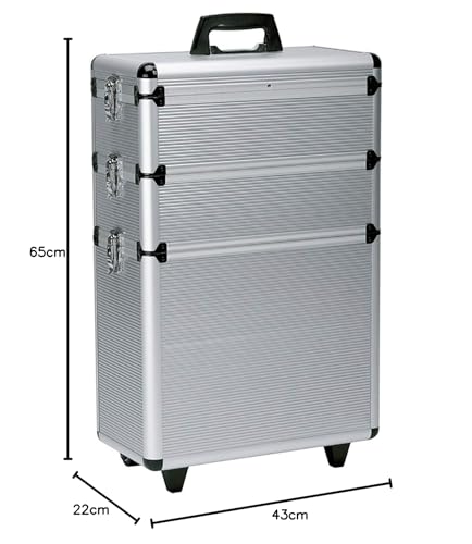 Valise aluminium haut de gamme à 3 niveaux modulables