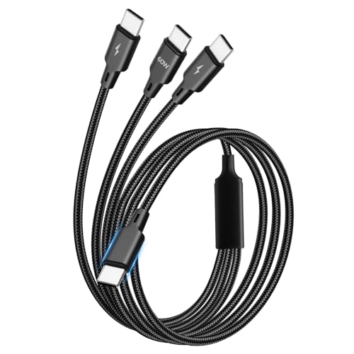 USB C Multi Charger Cable 3 in 1 usb-C Multiple Fast PD Char