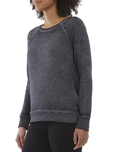 Image of Danskin Women's Long Sleeve Mineral Wash Pullover Top