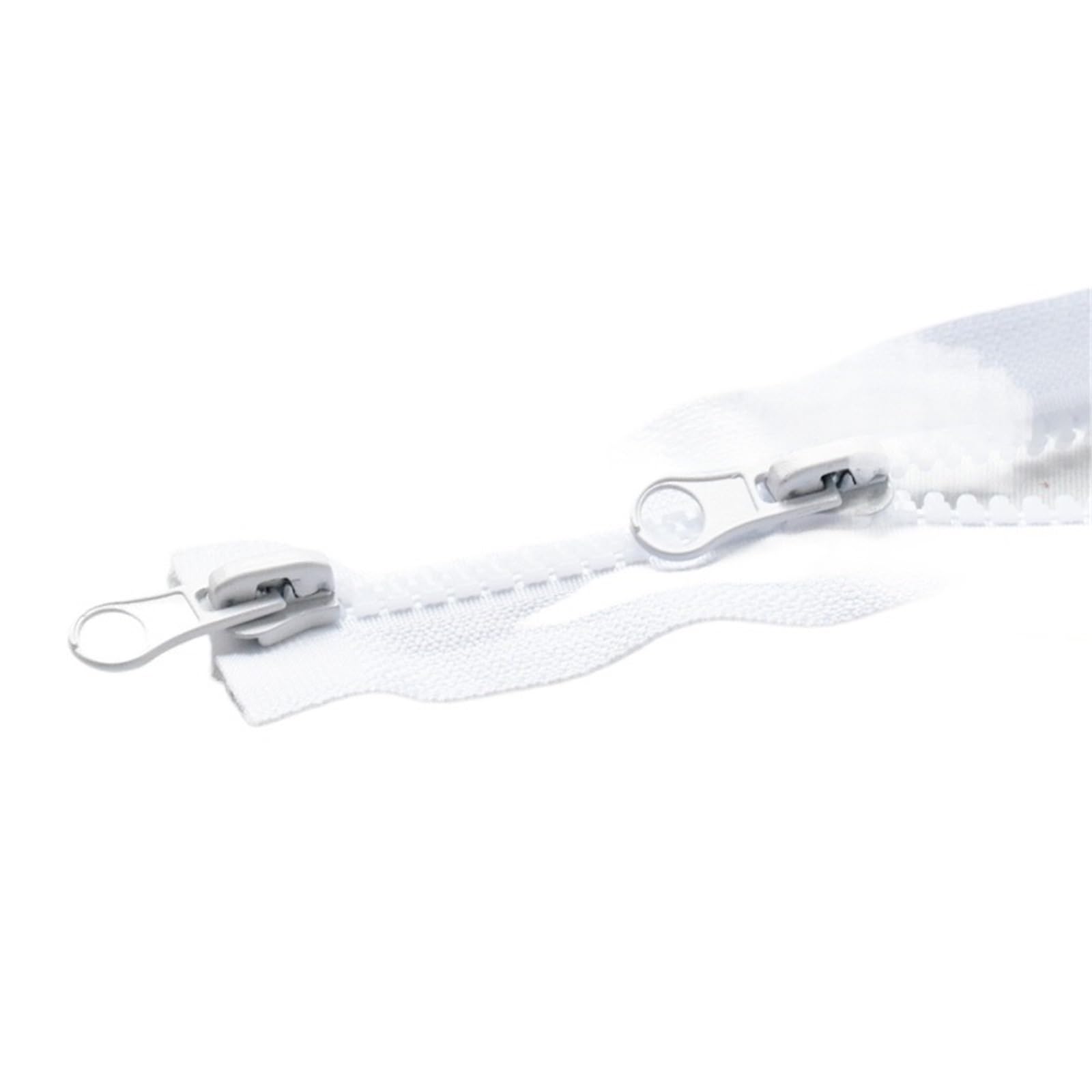 Zippers Sewing, 2-Way Separating Zipper Size 5 Resin Teeth 80cm Multicolor for Sewing(White)