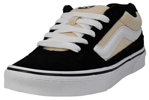 Vans Women's Caldrone Sneaker, Suede/Mesh Black/Creme Brule, 9 M US