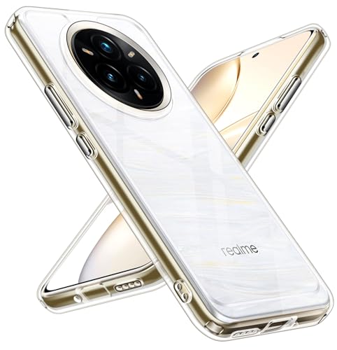 ivoler Nie Vergilbung Klar Hülle für Realme 14 Pro+ 5G / Realme 14 Pro Plus 5G, [Militärischer Schutz] Stoßfest Kratzfest Transparent Schutzhülle, Dünn Durchsichtige Handyhülle Hülle Cover