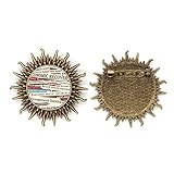 Material: metal Texto Título Venas Fondo Patrón Metall Sonne Brosche Haken Pin