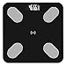 Waga Waga Waga ciała, inteligentna elektroniczna waga cyfrowa LED Waga łazienkowa, Balance Bluetooth APP Android iOS, 180 kg, czarna kuchnia
