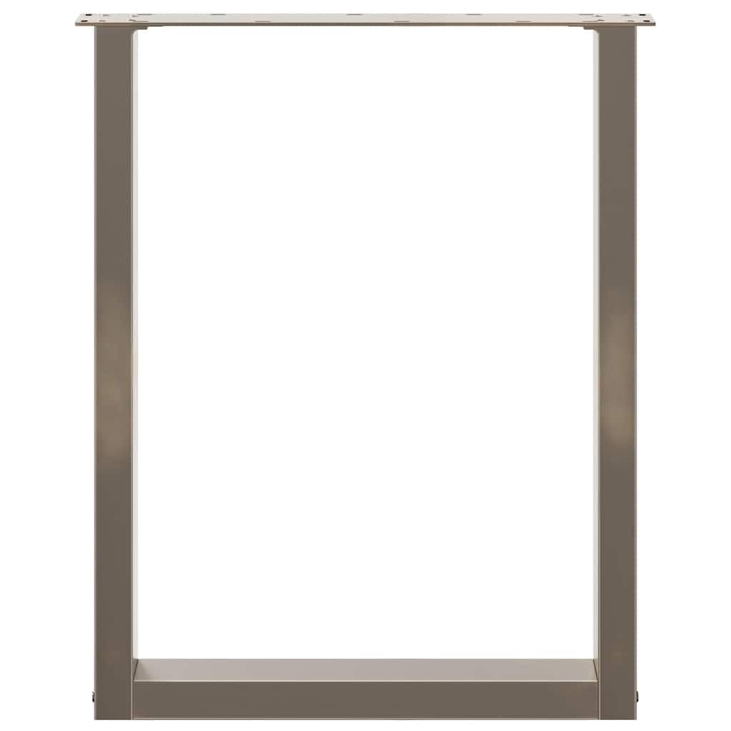 Gambe da Tavolo per Tavolino e Panca, Supporti per Mobili in Metallo a Forma di U con Livellatori Regolabili, Staffe Preforate e Viti per Progetti Fai da Te (70 x (72-73) cm)