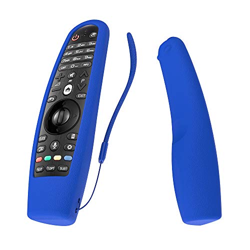 Silicone Magic Remote Cover - Compatible with LG Magic AN-MR600/MR650/MR19BA/MR20GA TV - Protective Skin Holder, Washable, Dirt-Proof, Anti-Lost with Remote Loop (Blue)