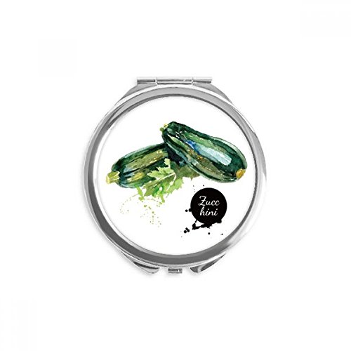 Miroir aquarelle courgette idée cadeau original fait main