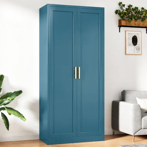 Image of 71 inch Metal Storage Cabinet with 2 Doors, 4 Adjustable Shelves