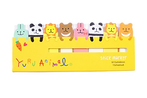 120 Sheet Cute Zoo Party Adhesive Page Flags (OP035118)