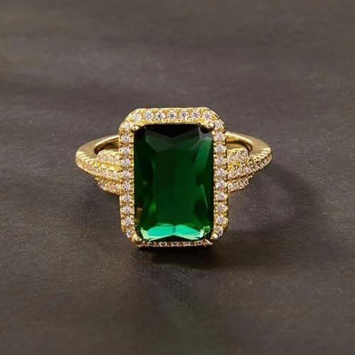 925 Sterling Silver Shining Square emerald ring Wedding ring Engagement ring CZ Ring Emerald cut rings Diamond Rings Women jewelry rings statement4