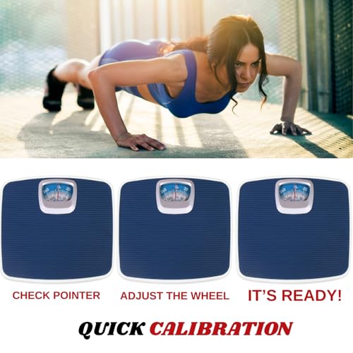Image of Dr. Care Mechanical Weighing Scale for Body Machine for Body Weight, with 130 kg Maximum Weight Capacity, Color: Blue