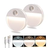 DAMI Rechargeable Motion Sensor Night Light Indoor, 2 Pack - Dimmable LED Closet...