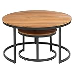 OUTLIV. Loungetisch Blair 2-teiliges Set Natur/Schwarz