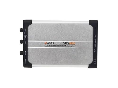 OWON PC Virtual Oscilloscope 2CH Scope+1CH FG 8-bits VDS6102 14-bits VDS6102A 100MHz 1GSa/s 5MHz Signal Generator USB Type-C LAN(VDS6102A (No WiFi))