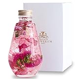[Flowerium] ハーバリウム プレゼント 贈り物 2022 フラワーギフト 日本製 記念日 誕生日 クリスマス Xmas 女性 彼女 女友達 フラワリウム ドロップボトル (ピンクパープル)