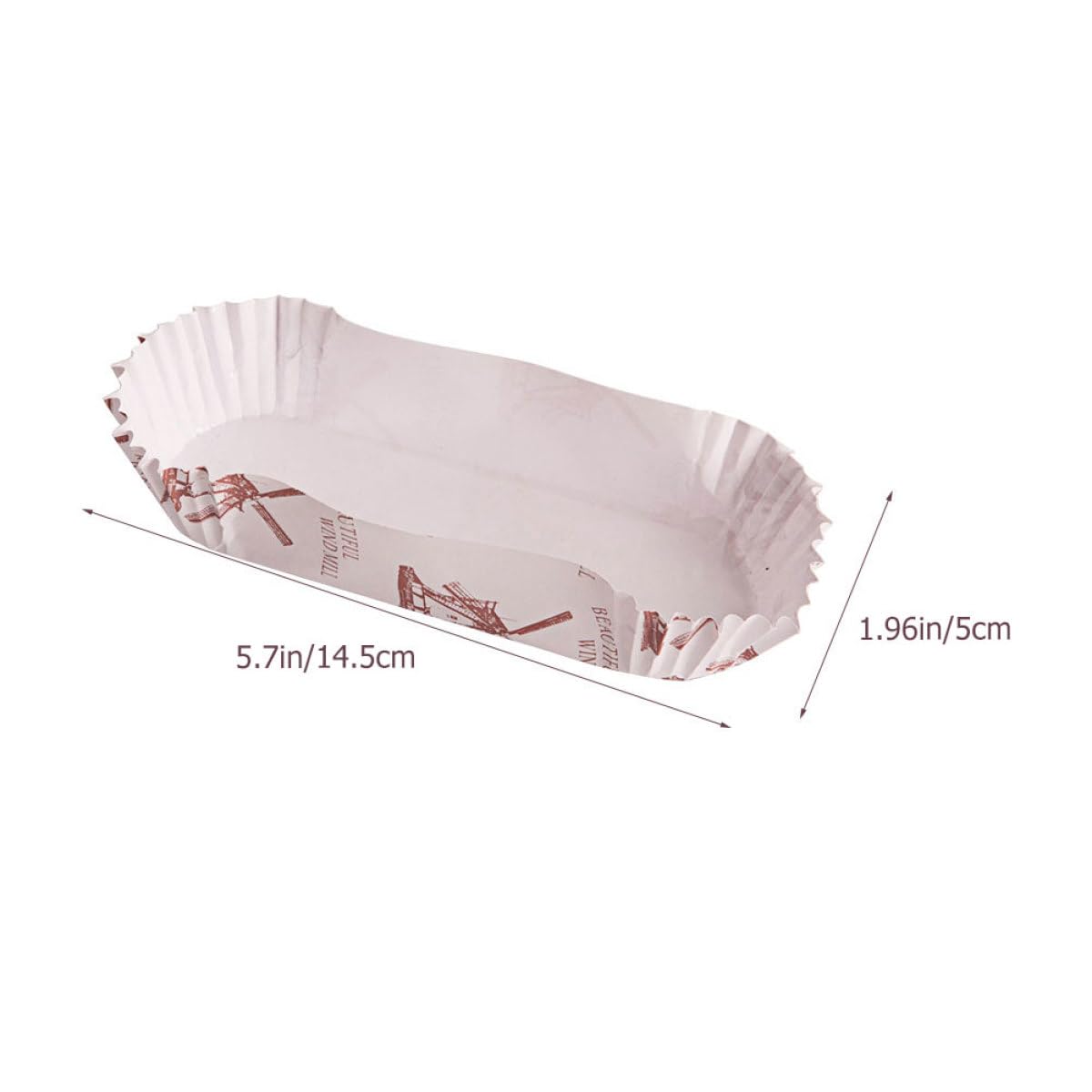 Amosfun 600piezas Taza de Pastel Bandeja para Pan Forma de Barco Moldes Ovalados de Papel para Hornear Decorativos para Cupcakes