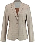  Gerry Weber Damen 330017-38226 Anzugjacke, Mehrfarbig (Braun/Ecru/Weiss Karo 7095), (Herstellergröße: 40)