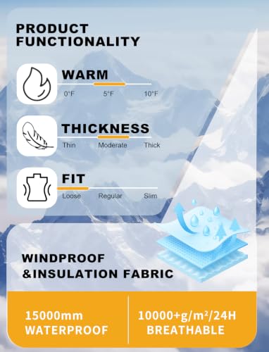 Image of GSOU SNOW Mens Womens Snow Pants Baggy Snowboard Ski Pants Waterproof
