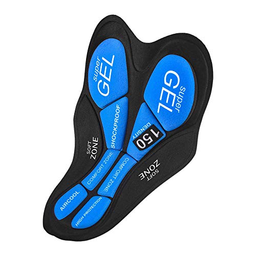 Baixo, Andoer Calções acolchoados para bicicleta masculinos com alças antiderrapantes para as pernas