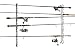 Organized Fishing Wire Horizonal Ceiling Rack for Fishing Rod Storage, Holds up to 9 Fishing Rods, WHR-009