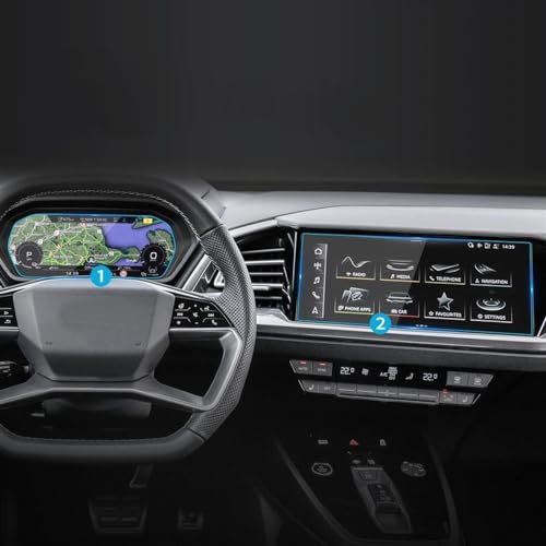Protection écran navigation Audi Q4 2020-2023 verre trempé bleu Navigator RS CarPlay