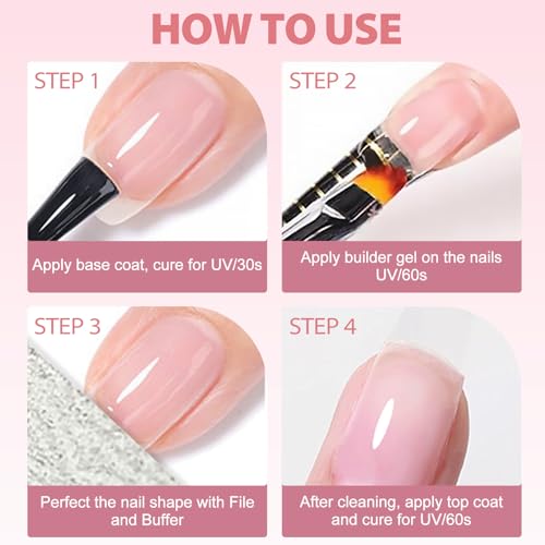 Sularpek 15 ML Gel Nnägel, Aufbaugel für Gelnägel, Acrylgel für Nägel, UV Nagellack für Nägel Reparatur, Verstärkungsverlängerung für Nagelstudio(Clear)