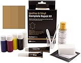 sofas leather Passend zu jeder Lederfarbe Furniture Clinic – Komplettes Lederfarbe und Reparatur Set - für Kratzer Abschürfungen Risse Brüche Ausbleichungen – Für Leder Autositze, Sofas, Bekleidung, Schuhe und Taschen (Beige)