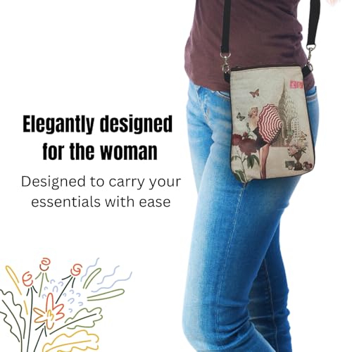 Image of Marilyn Monroe Bag - Mini Crossbody Purse for Women, Lightweight Fabric Shoulder Bag, Small Fashion Cloth Handbag, 4.7 inch x 6.6 inch, Cute Purses for Women, Vintage Style Gift