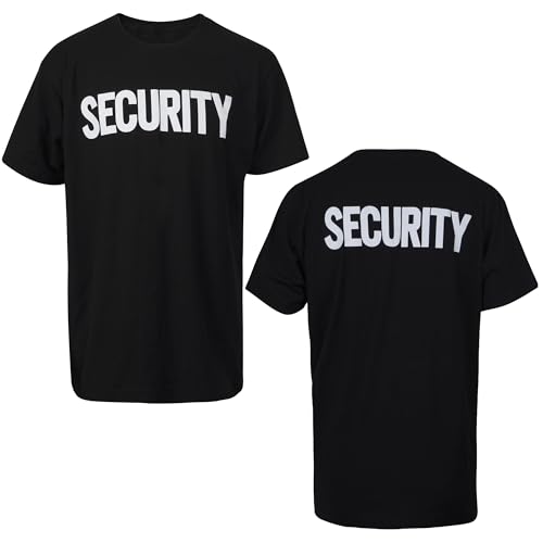 Security Shirt | Printed on Front/Back | Guard T-Shirt 2 Sided Print | Event Staff Safety Tee