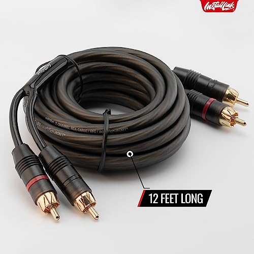 Cable RCA estéreo de 2 canales Install Link 12 pies para conectar el tocadiscos 4