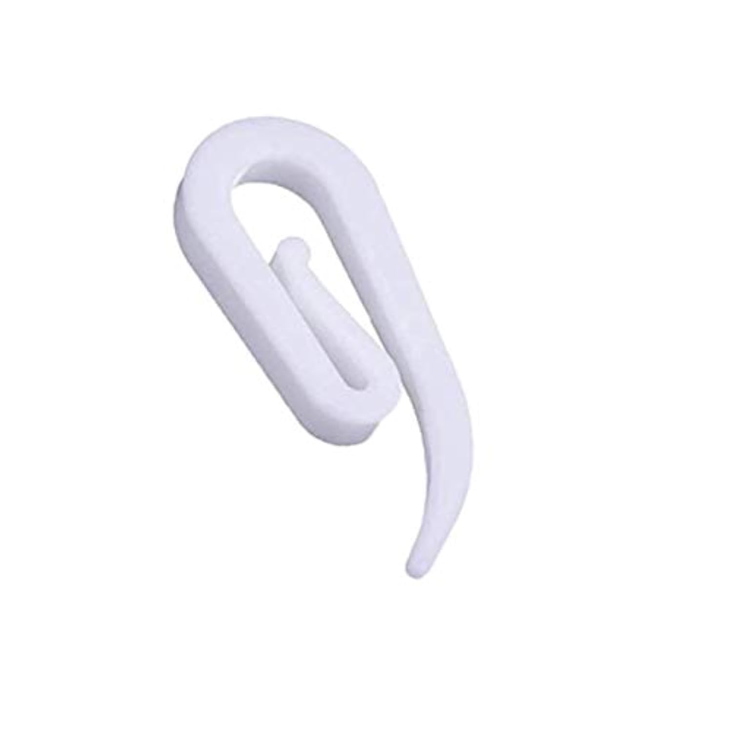 Ipeak White Curtain Hooks Plastic Curtain Hooks Drapery Hooks - Ideal For Windows, Doors & Shower Curtains (Pack Of 100)