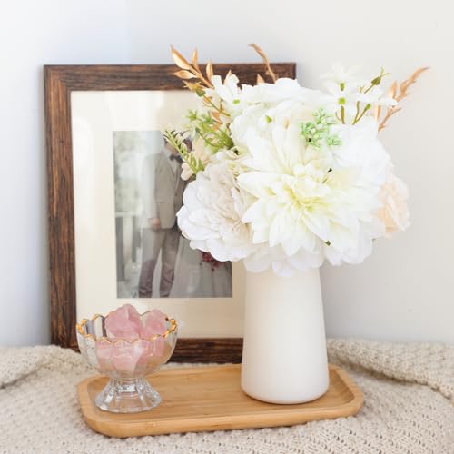 Cewor CEWOR202310080013 White Artificial Flowers Rose Fake Flowers For Diy Wedding Bouquets Combo Centerpieces Arrangements Party Bridal Baby Shower Home Decorations thumb #5