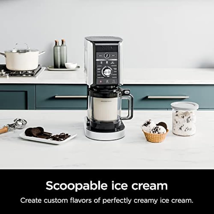 Ninja NC501 CREAMi Deluxe 11-in-1 Ice Cream & Frozen Treat Maker & More, 11 Programs & XSKPLID2CD Pints 2 Pack, Compatible with NC299AMZ & NC300s Series Creami Ice Cream Makers