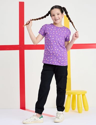Image of Amazon Brand - Symbol Girls Cotton Rich Stretchable Jogger Jeans | Elasticated Waistband and Cuff | Casual Denim | Age 2-14 Years
