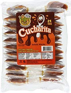 Authentic Sabores - Imported Mexican Cucharita Candy Spoon Tamarind Flavored by Safari 24ct. With 1ct Pulpa Cizne Tamarind Pulp