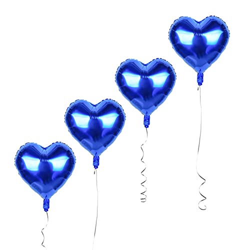 Guzon 18 Inch Royal Blue Heart Balloons Metallic Blue Foil Heart Balloons Heart Shaped Helium Aluminum Mylar Balloons For Parties Wedding Valentine Graduation Baby Shower(15Pcs) #TOP2