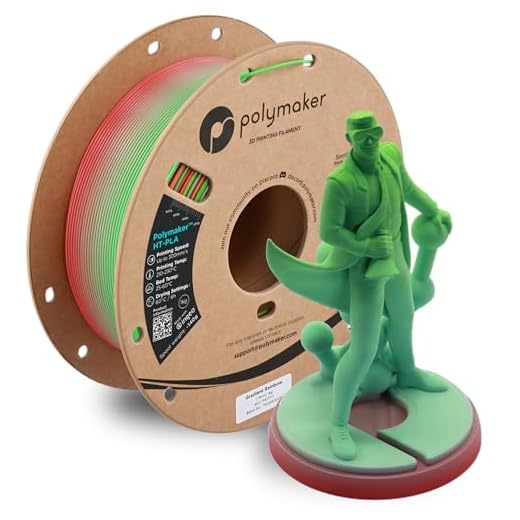 Polymaker HT-PLA Filament 1.75mm Gradient Rainbow, High Temp PLA for 3D Printing, Heat Stable Up to 150°C, Easy to Print, Works with Most FDM Printers, 1kg Spool