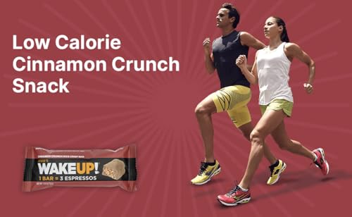 Image of WAKE UP! Caffeinated Protein Bars - VALUE PACK - 6 Cartons (36 Bars) 3 Caramel & 3 Cinnamon Crunch Proprietary Blend with 350mg Caffeine (1 Bar = 3 Espressos) Boosts Focus & Clarity - Gluten-Free, Vegetarian, Kosher
