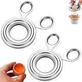 2 Pièces Ouvre Œuf à la Coque en Acier Inoxydable,Casse Œuf Manuel Type Ciseaux,Ouvre Oeuf...