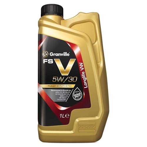 Granville FS-V 5W/30 Fully Synthetic Engine Oil – 1L | Oil Compatible with Audi – VW – Seat – Skoda | Meets ACEA C3 – VW 504.00 & 507.00 Specifications | Enhanced Fuel Efficiency & Engine Protection