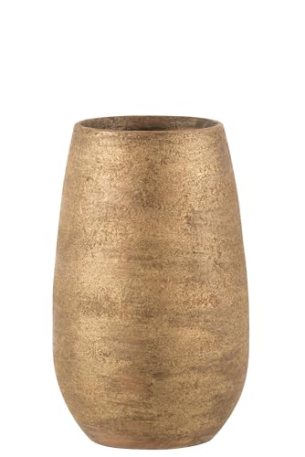 J-Line Vase Oneffen - Keramik - Gold - klein - 31 cm hoch